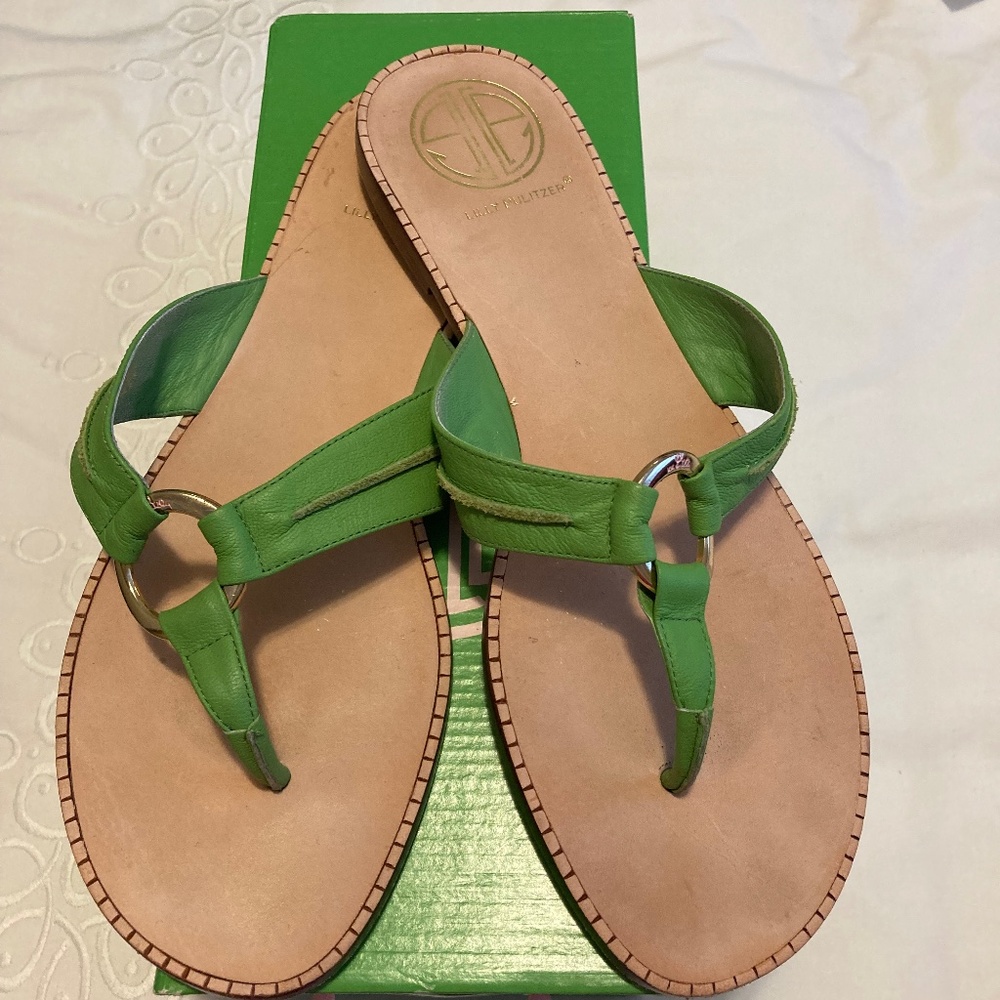 Lilly Pulitzer McKim Sandal, Grass Green, 8 1/2
